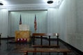 memorial hall inside the American Cemetery of Nettuno, Rome, Italy