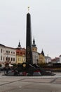Memorial of Heroes of Soviet and Romanian army on main square in Banska Bystrica