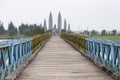 Memorial and Hien Luong Bridge separating the North and South Vietnam Royalty Free Stock Photo