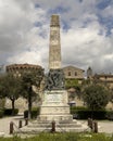 Memorial honoring the fallen of 1st and 2nd World Wars in the Martiri di Montemaggio just outside San Gimignano.