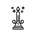 Black line icon for Memorial, monument and statue
