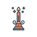 Color illustration icon for Memorial, monument and statue