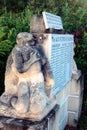 Memorial with a list of victims of world war II