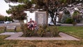 Memorial marker dedicated to Presidio County citizens who died in service during the wars.