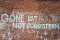 Memorial messages on brick wall Charlottesville VA rally tragedy spot Royalty Free Stock Photo