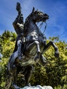 Monument of Andrew Jackson on horseback in front of the White House of the United States of America Royalty Free Stock Photo