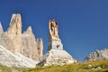Memorial monument in Dolomites mountains