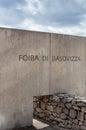 Memorial monument sinkholes in Italian called foibe