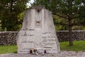 Memorial monument sinkholes in Italian called foibe