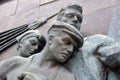 Memorial museum of cosmonautics in Moscow. Facade detail.