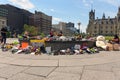 Memorial in Ottawa for the 215 indigenous children whose remains found on Residential School grounds in Canada