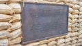 Sandbag Barrier at Check Point Charlie, Berlin, Germany Royalty Free Stock Photo