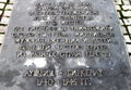 Memorial plaque at Auschwitz Birkenau Concentration Camp Royalty Free Stock Photo