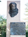 Memorial plaque for Ernest Hemingway, Ronda, Spain Royalty Free Stock Photo