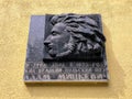 Memorial plaque of great polish poet Adam Mickiewicz on the wall of the building on Deribasovskaya street, Odessa