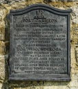 Memorial plaque at the historic Fort Ticonderoga in Upstate New York