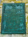 Memorial plaque at the historic Fort Ticonderoga in Upstate New York