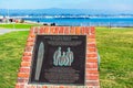 Memorial plaque honoring 1885 Hawaiian princes surfers at Santa Cruz