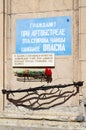 Memorial plaque in memory of heroism and courage of Leningraders in 900-day blockade, St. Petersburg, Russia