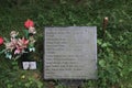 Memorial plate for alied victims of plane crash down during world war 2 at Epe