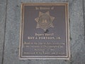 Memorial plate for Deputy Sheriff Roy J. Fortson who died in the line of duty.