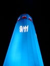 9/11 Memorial projected of red, white and blue colors Royalty Free Stock Photo