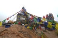 The memorial of Russian climber Anatoli Boukreev in the Annapurna Base Camp, Nepal