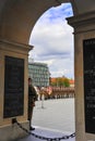 Warsaw, Poland - September 2015: Military parade, Polish soldiers at The Tomb of the Unknown Soldier Royalty Free Stock Photo