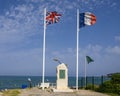 Memorial on the shoreline in Antibes to HMS Unbroken, a Royal Navy U-class submarine Royalty Free Stock Photo