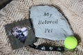 My Beloved Pet Memorial on Dog Bed