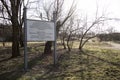 Sign for the former concentration camp Plaszow, Krakow, Poland