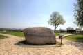 The memorial sign Prince's Stone. Rurik fortress.