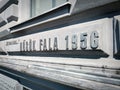 Memorial signs on the walls of the building. House of Terror and Terrorism haza museum in Budapest Royalty Free Stock Photo