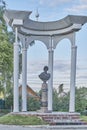 Memorial square with bronze bust of poet Marina Tsvetaeva, Yelabuga, Russia