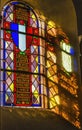 Memorial Stained Glass Saint Laurent Church Normandy France Royalty Free Stock Photo