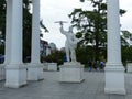 Memorial of the first adjaran female pilot to Batumi in Georgia.