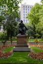 England, London, Whitehall, Victoria Embankment Gardens, Statue of Robert Robbie Burns Royalty Free Stock Photo