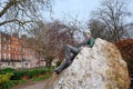 Memorial statue of Oscar Wilde