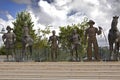 Memorial statues of Conquistador, African, Taino and Jibaro Bayamon Puerto Rico