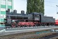 Memorial Steam locomotive EM 728-73. Kursk. Russia