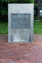 memorial stone commorating the Constitution of Government signed by the Pilgrims