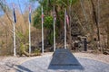 Memorial stone at the Hellfire Pass in remembrance of the prisoners of war Royalty Free Stock Photo