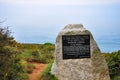 Memorial Stone to Crew of Glenart Castle, Hartland Point, Devon, England, UK