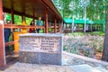 memorial stone where Emperor Nicholas II and his family are buried. Text in Russian: a text from the Bible read by members of the