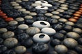 Memorial Stones Arranged in YinYang Pattern