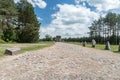 Memorial stones with country names in Nazi German Treblinka extermination camp Royalty Free Stock Photo