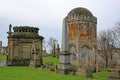 Memorial stones in Glasgow Necropolis, Scotland