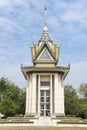 The memorial stupa of the Choeung Ek killing fields, Cambodia