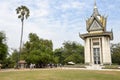 The memorial stupa of the Choeung Ek killing fields, Cambodia Royalty Free Stock Photo