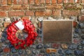 Memorial in a Suffolk village to a young British soldier lost in action